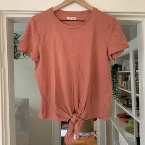 Madewell Cotton Tie Waist T Shirt